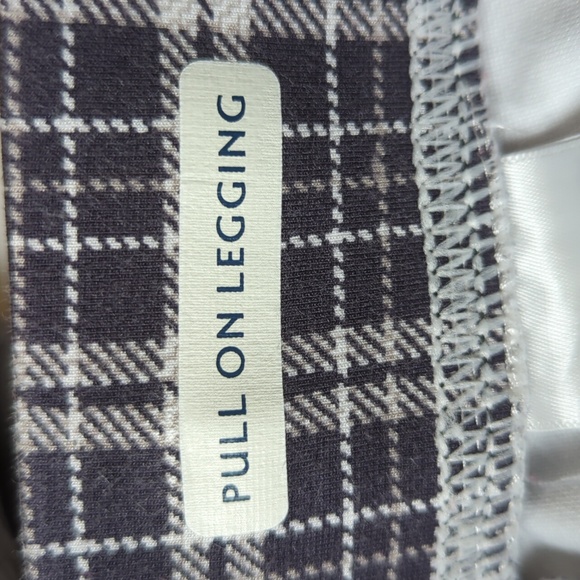 Seven7 Plaid Pull On Legging Pants M Dandy Plaid Gray - Picture 5 of 15